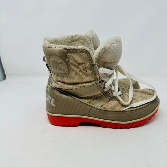 Sorel Tan Tivoli II Winter Snow Boots Pink Bottoms Size US Womens 6.5 - Picture 9 of 15